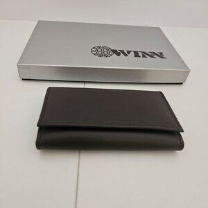 Winn International Cowhide Napa Leather Bavarian Key Case Brown